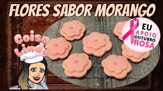 [DELÍCIA] Biscoitos Amanteigados "Rosa" | Sabor morango | Faça e Venda