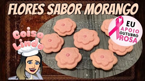 [DELÍCIA] Biscoitos Amanteigados "Rosa" | Sabor morango | Faça e Venda