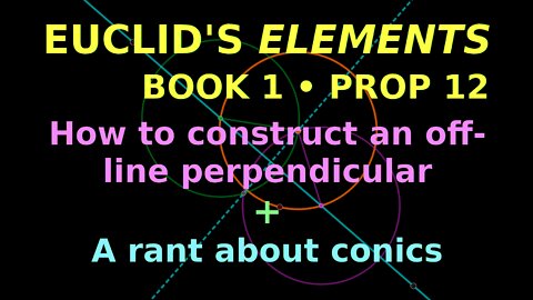 Perps and polars | Euclid Elements Book 1 Prop 12