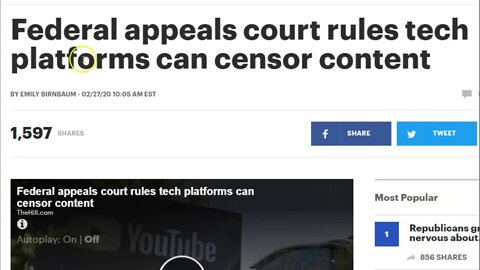 Federal Appeals Court Just Ruled Youtube & Google Can Censor Black People