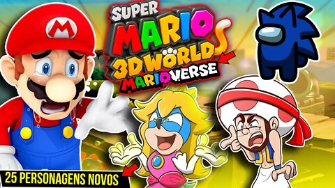 MARIO 3d World ganhou 25 PERSONAGENS NOVOS 😯| MARIOVERSO