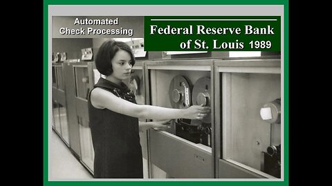 Computer History Automated Check Processing 1989 Federal Reserve BANK tour (women computing)