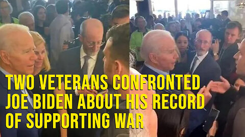 Two US VETERANS confronted JOE BIDEN about his record of supporting war