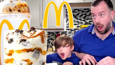 NEW McDonald's Caramel Brownie McFlurry With Superfan Jackson! | The Ice Cream Machine Was Working!