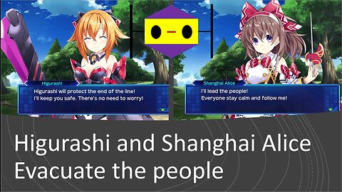 Higurashi and Shanghai Alice Evacuate the People - Neptunia: Sisters Vs. Sisters