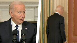 Biden Turns Back As Reports Yell Questions After Speech About Israel Attack