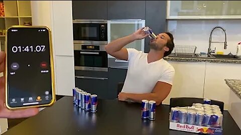 TRISTAN TATE BROKE THE RED BULL DRINKING WORLD RECORD