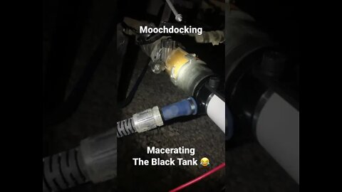 RV Moochdocking & Black Tank Macerating Pump Action 😂 #Shorts