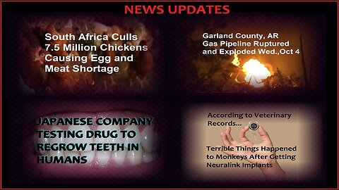 Gas Pipeline Exploded In AR; 7.5 Million Chickens Culled S.Africa & Other News