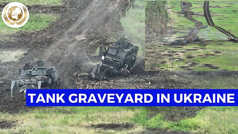GRAVEYARD of Ukrainian Tanks & Armored Vehicles near Orikhiv, Zaporizhia region