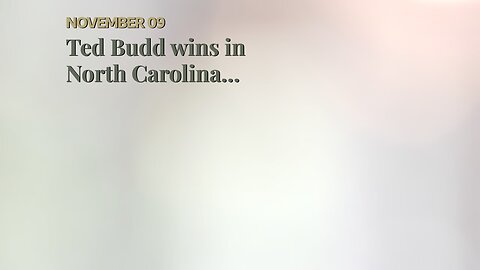 Ted Budd wins in North Carolina…