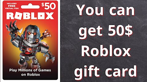 Roblox gift card free 50$🔥