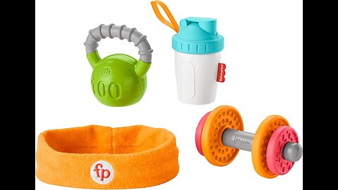 Fisher-Price Teething Toys and Rattles for Newborns, Funny Baby Biceps Gift Set, 4 Pieces