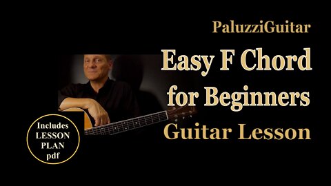 Easy F Chord Guitar Lesson for Beginners [Finger Exercises]