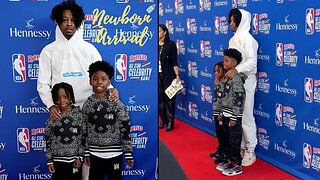 21 Savage Introduces His 2 Little Ones To The Public During NBA Allstar Weekend! 🏀