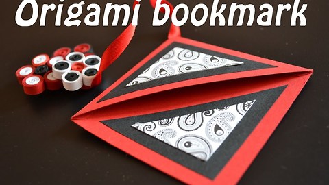 DIY paper crafts: How to make an origami bookmark