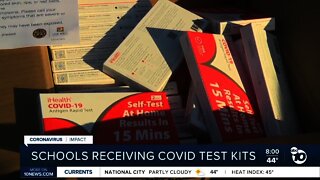 Schools receiving Covid test kits