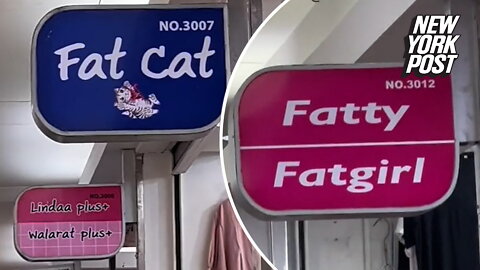 Plus-size clothing boutiques in Thailand called "Fat Girls" and "Moo Moo"