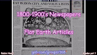 1800-1900’s Newpapers - Flat Earth Articles