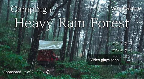 [4K] Solo Camping in Heavy Rain Forest | Landslide warning due to heavy rain | Rain sound ASMR