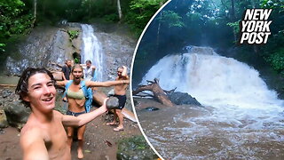 Tourists narrowly escape waterfall surge: 'We actually almost died!'