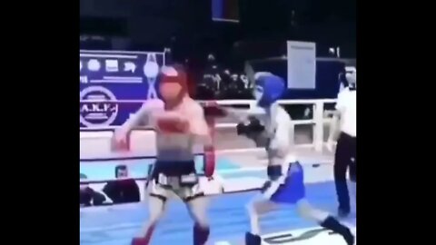 Spinning Back Kick Knockout in Fight