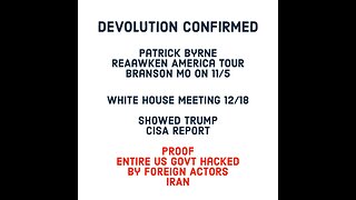 Patrick Byrne’s Visit to WH Confirms Devolution Activated