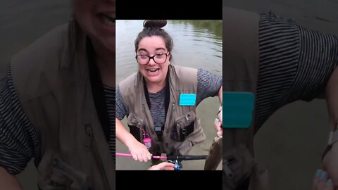 Wife catches a MASSIVE smallmouth bass! (short version)