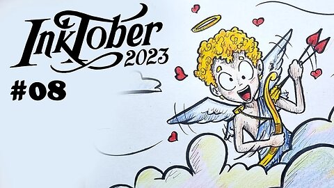 Como desenhar o Cupido / Anjinho - inktober 2023