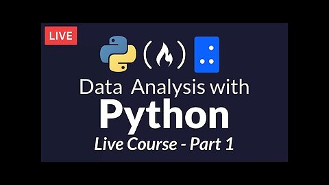 Data Analysis with Python: Part 1 of 6 (Live Course)