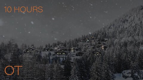 Blizzard in Crans-Montana | Howling Wind and Blowing Snow for Relaxation | Sleeping | Studying |
