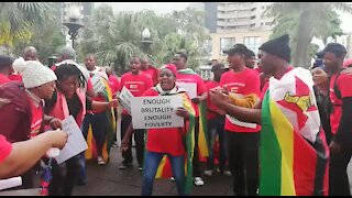 SOUTH AFRICA - KZN - Zimbabwean protest (j2J)