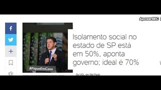 #SAIADECASA Isolamento social no estado de SP É DE 50% #FORADORIA