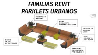 Parklet de concreto detalhamento familias Revit