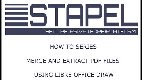 How-To: Using LibreOffice Draw to Extract Pages From and Merge Together PDF Files