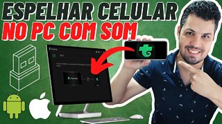 2022 Como ESPELHAR a TELA do CELULAR no PC com ÁUDIO GRÁTIS! Usando CABO USB! VALE A PENA? TROVOCAST