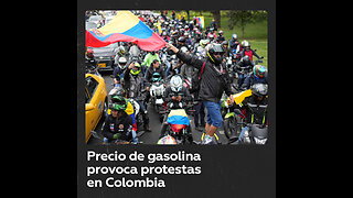 Conductores colombianos protestan contra el aumento del precio de la gasolina