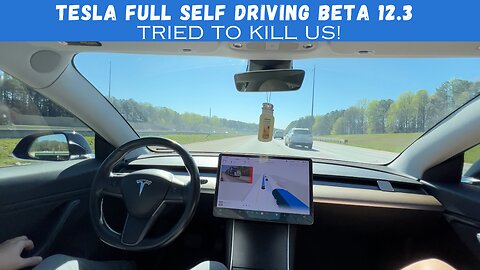 Tesla Full Self Driving Version 12.3: Tried To Kill Us!
