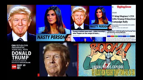 President Trump Enrages Woke MAGA Hating Mob Crushes Nasty Person Kaitlin Collins At CNN Town Hall