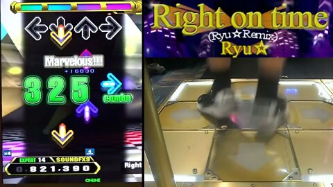 Right on time (Ryu☆Remix) - EXPERT (14) - AA#531 (Full Combo) on Dance Dance Revolution A3 (AC, US)