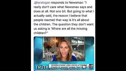 LARA LOGAN SPEAKS THE TRUTH ABOUT CHILDSEX TRAFFICKING - WHERE ARE ALL THE MISSING CHILDREN GO