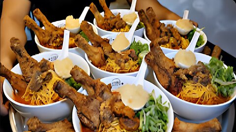 Unique Ramen with Fried Chicken / Korean Street Food