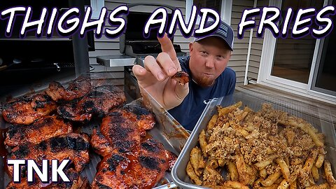 My Favorite BBQ Chicken (and Easy Garlic Parm Fries) | The Neighbors Kitchen