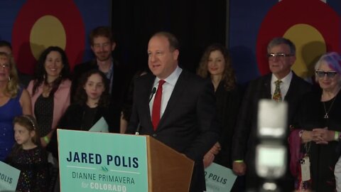Watch: Polis speaks after being called winner in Colo. governor's race