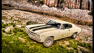 1970 Chevelle SS Super Sport 454. Observe, astounding driving prowess. It doesn't stick or turn.
