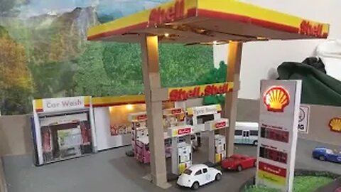 Shell Petrol Pump/Gas Station DIORAMA at home | Handmade Models DIY