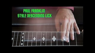 Paul Franklin Style Lick pedal steel guitar lesson.