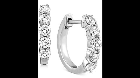La Joya Lab Grown 14-12 Carat Diamond Huggie Earrings for Women and Men - 925 Sterling Silver...