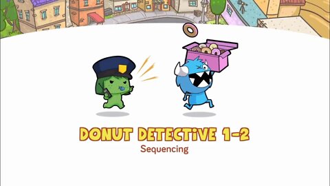 Puzzles Level 1-2 | CodeSpark Academy learn Sequencing in Donut Detective | Gameplay Tutorials