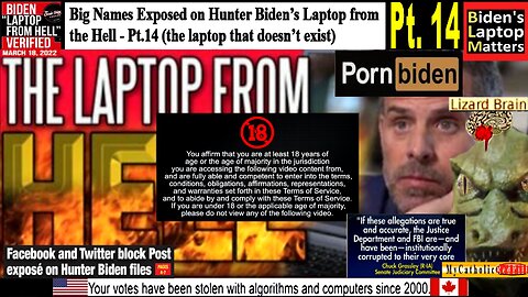 Big Names Exposed on Hunter Biden’s Laptop from the Hell - Pt.14 (the laptop that doesn’t exist)